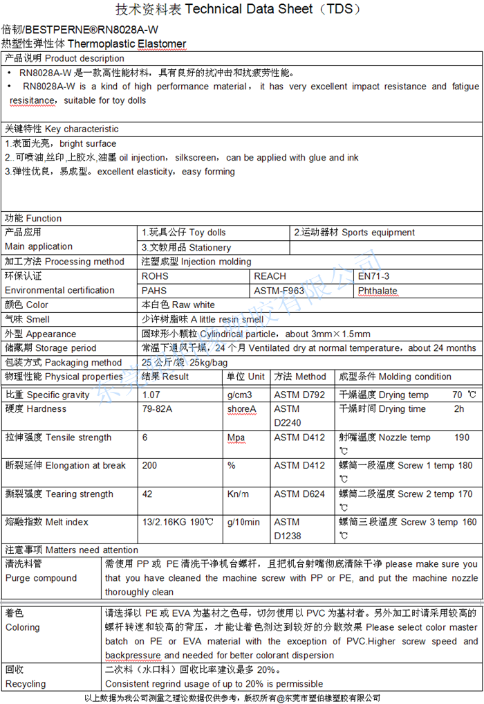 tpe筆套料成型參數表 